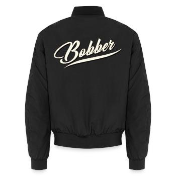 bobber chopper biker autocollant de croisière autocollant - Bomber unisexe - noir - Dos - AI Model Male 185 light (185cm)