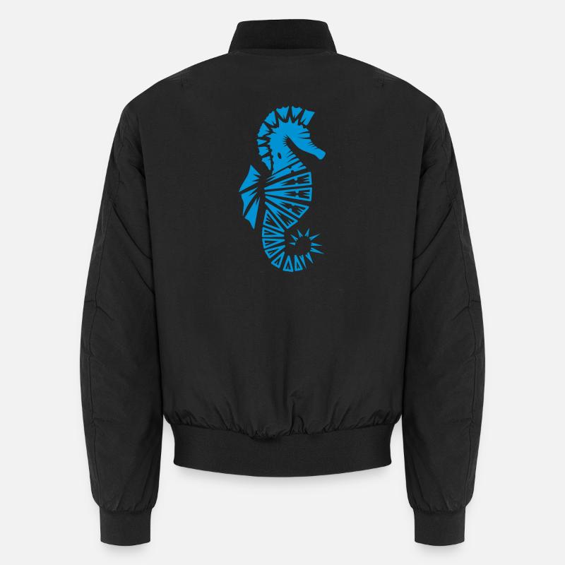 Hippocampe stylisé Bomber unisexe