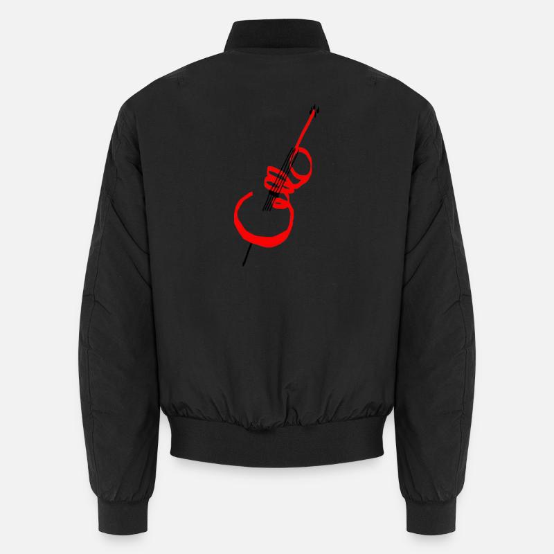 Cello Schriftzug rot Unisex Bomberjacke