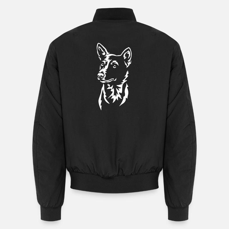 Tête de Basenji « BlackEdition » - Bomber unisexe - noir