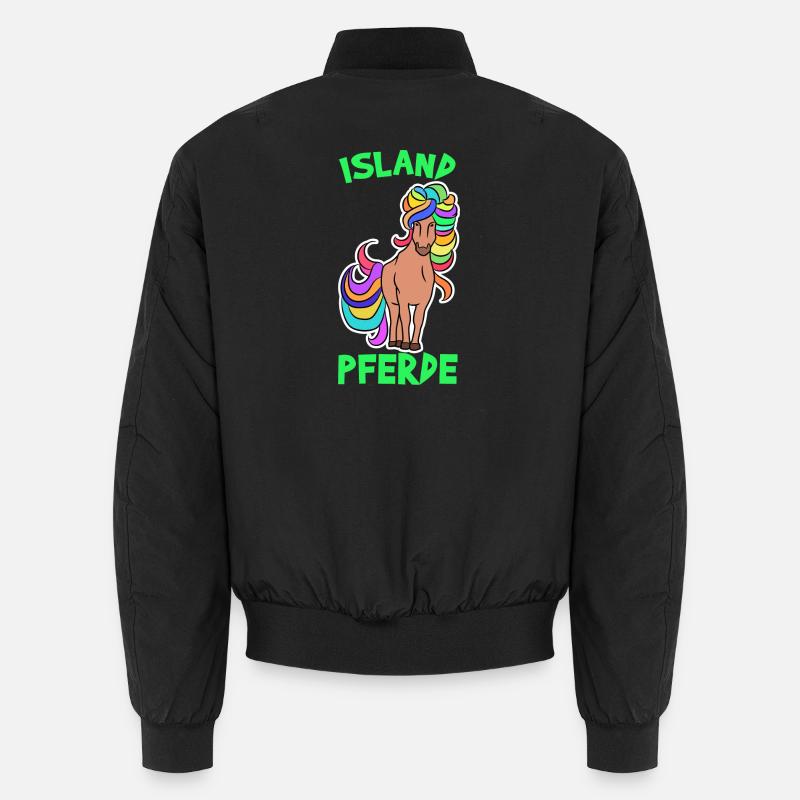 Pferde Pony Islandpferde Isländer Spruch Pferdefan Unisex Bomberjacke