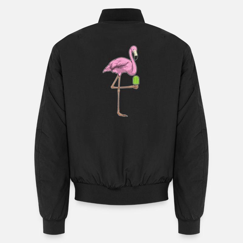 Flamingo Popsicles - Unisex Bomber Jacket - black
