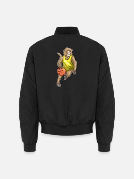Singe Basketteur Basketteur - Bomber unisexe - noir
