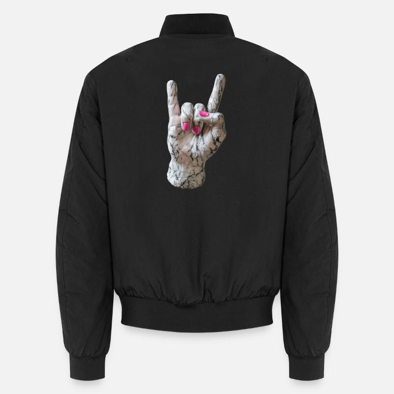 Rock and Roll - Unisex Bomber Jacket - black