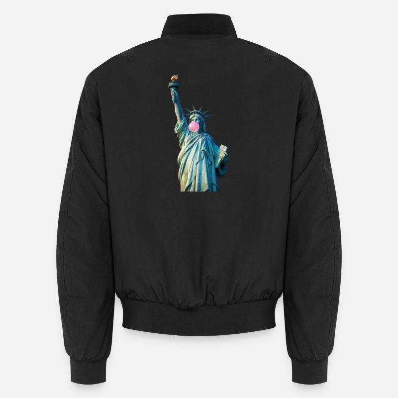 La Statue de la Liberté mâche du chewing-gum Bomber unisexe