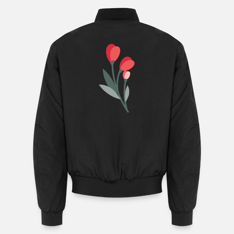 Blume - Unisex Bomberjacke - Schwarz
