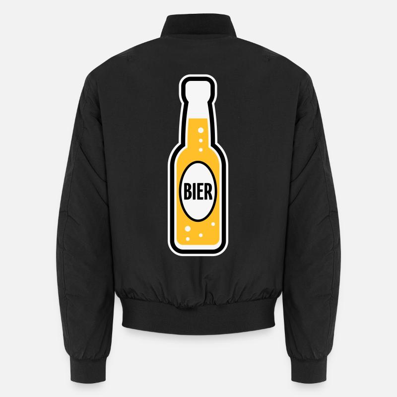 Bierflasche (Bier / Bierchen / POS 3C) - Unisex Bomberjacke - Schwarz