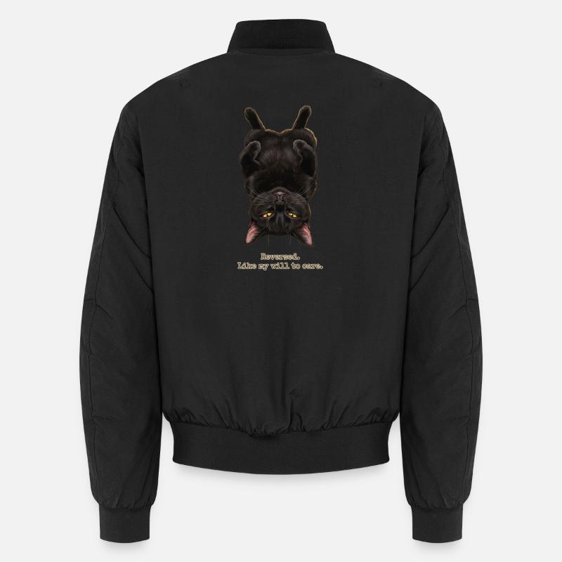 Reversed Will To Care Cat Unisex Bomber Jacket