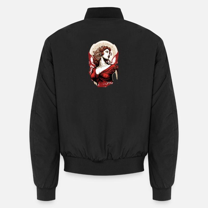 Déesse ailée rouge Aphrodite Bomber unisexe