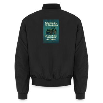 Traktor vum Dädi - Unisex Bomberjacke - Schwarz - Hinten - AI Model Male 185 light (185cm)