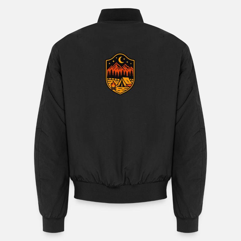 Nature Trip Badge - Unisex Bomber Jacket - black