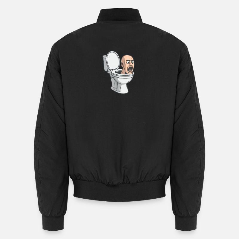 Mème de tête de toilette - Conception parodique virale Bomber unisexe