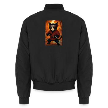 Lokinja coloré - Bomber unisexe - noir - Dos - AI Model Male 185 light (185cm)
