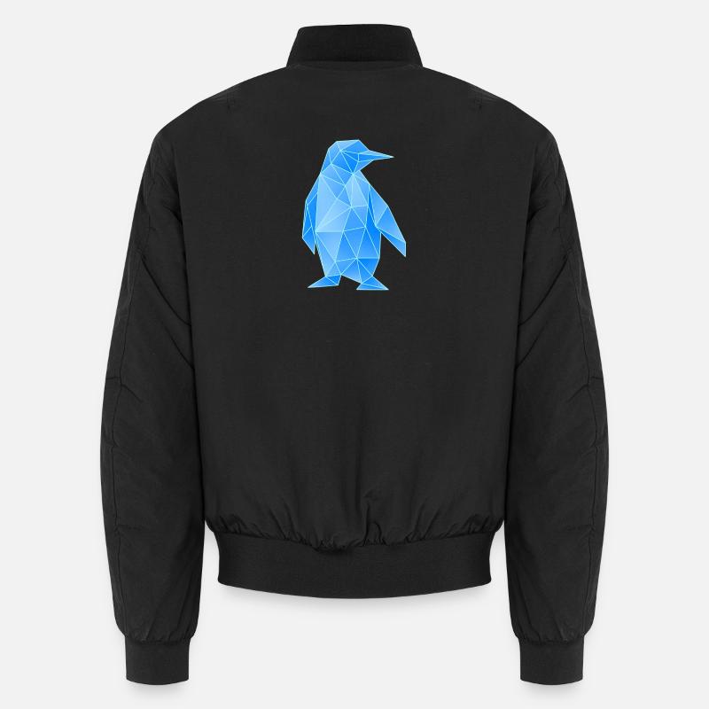 Diamant Pinguin Geometrisches Design Unisex Bomberjacke