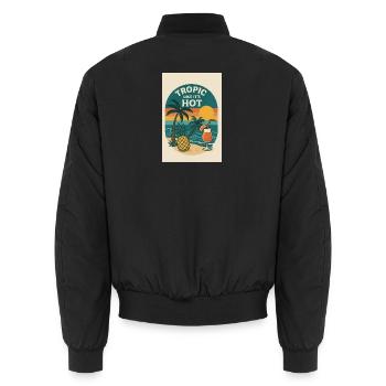 Tropic Like It’s Hot - Unisex Bomberjacke - Schwarz - Hinten - AI Model Male 185 light (185cm)