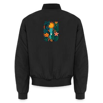 Jungle vibrante - Bomber unisexe - noir - Dos - AI Model Male 185 light (185cm)