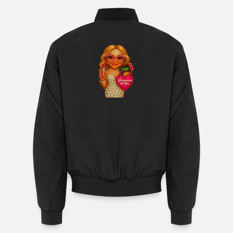 GlitzerMama mit Herz Unisex Bomberjacke