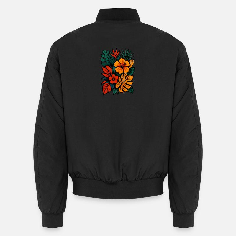 Tropical Bloom Rush Unisex Bomber Jacket