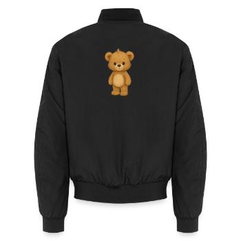 Nounours - Bomber unisexe - noir - Dos - AI Model Male 185 light (185cm)