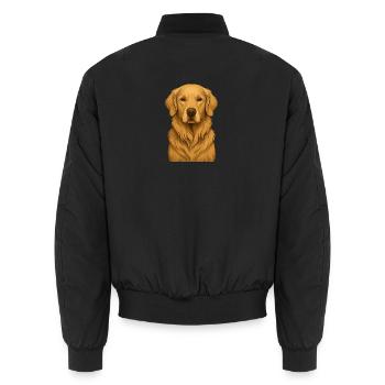 Golden Soul - Unisex Bomberjacke - Schwarz - Hinten - AI Model Male 185 light (185cm)