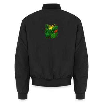 Rayon de soleil Explosion de jungle - Bomber unisexe - noir - Dos - AI Model Male 185 light (185cm)