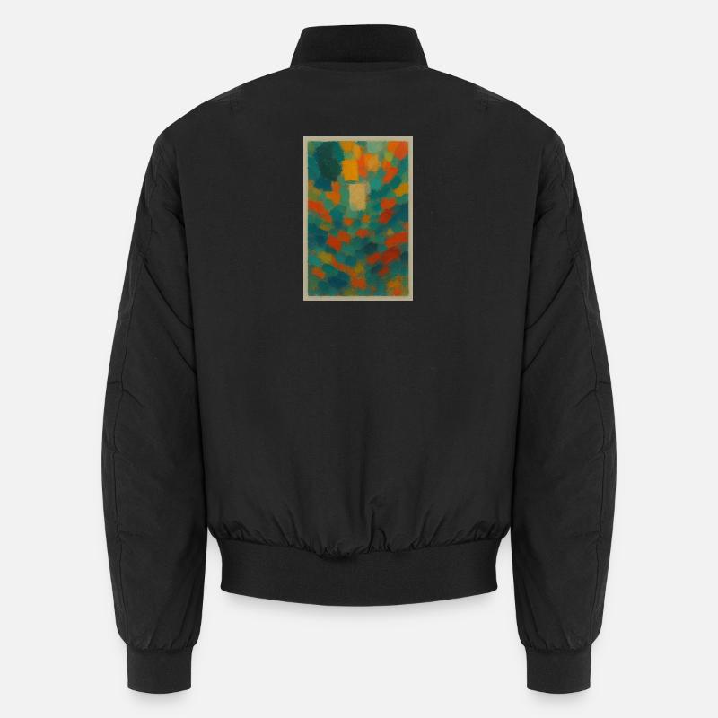 Jeu abstrait de couleurs sur toile Bomber unisexe