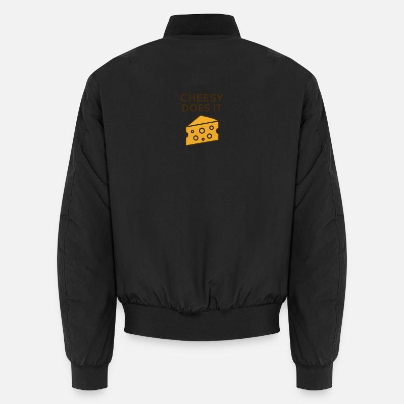 Cheesy does it Motivational Design - Unisex Bomberjacke - Schwarz