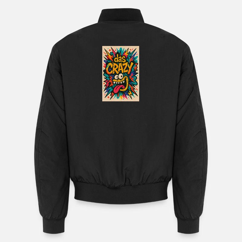 Buntes Comic-Design mit Cartoon-Motiv das Crazy  Unisex Bomberjacke
