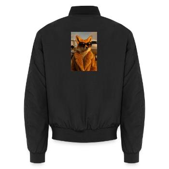 Fly me to the moon - Unisex Bomber Jacket - black - Back - AI Model Male 185 light (185cm)