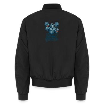 Stark wie ein Gorilla - Unisex Bomberjacke - Schwarz - Hinten - AI Model Male 185 light (185cm)