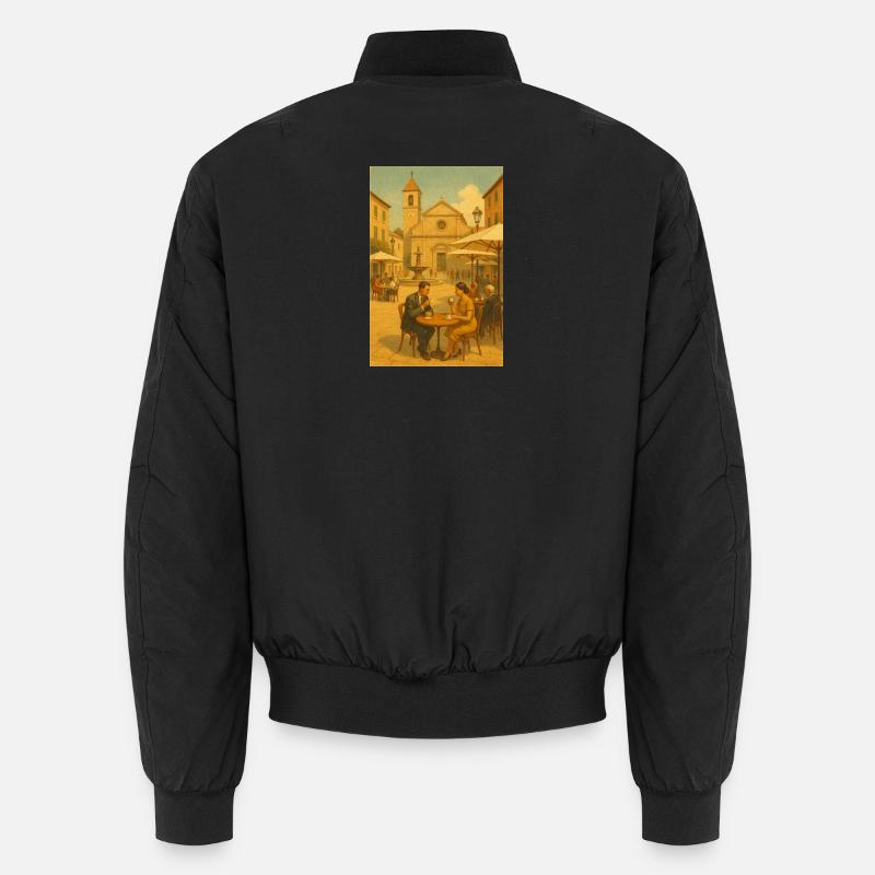 Kaffeezauber auf Plätzen Unisex Bomberjacke
