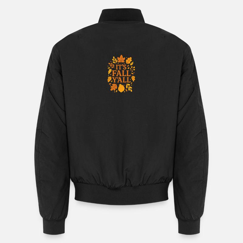 Autumnal Leaves Design with Pumpkin Unisex Bomber Jacket