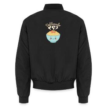 Vaffanculo T-Shirt Lustig Spruch Italien Spaß Fun - Unisex Bomberjacke - Schwarz - Hinten - AI Model Male 185 light (185cm)