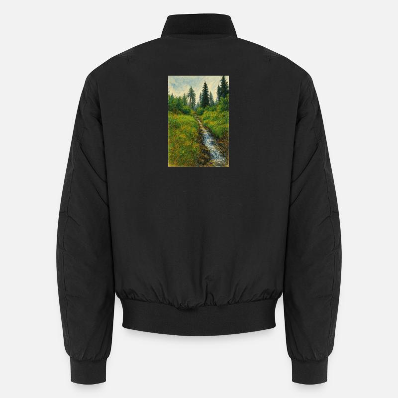 Sketchart Landschaft mit Bächlein in der Schweiz Unisex Bomberjacke