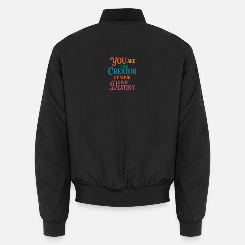 Destiny Quote Art - Unisex Bomber Jacket - black