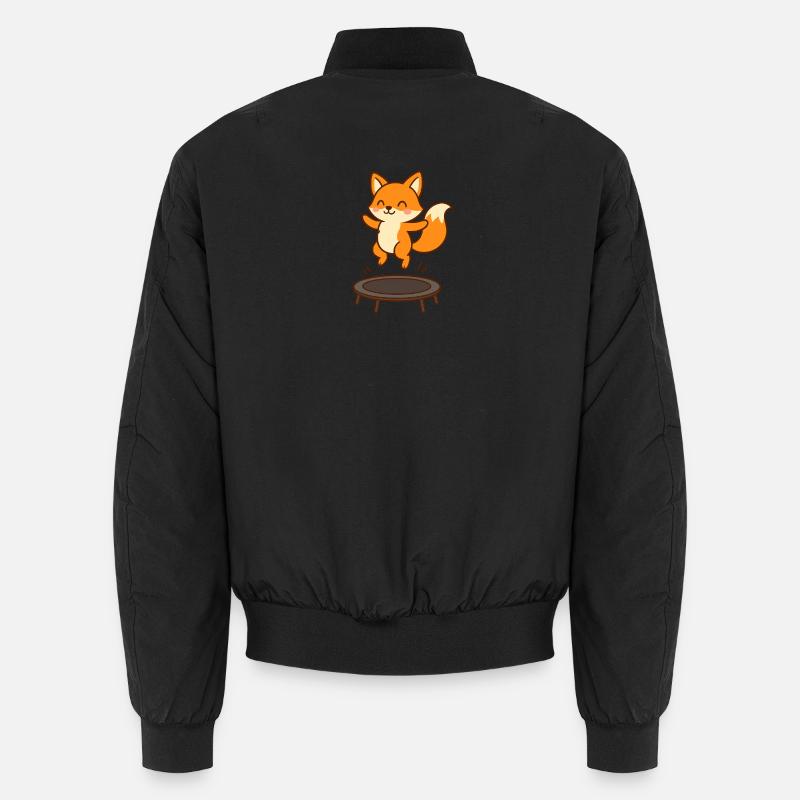 Renard mignon sur trampoline Bomber unisexe