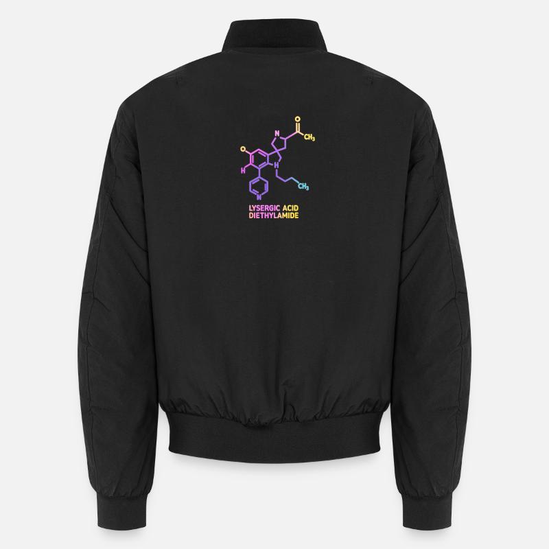 Art moléculaire psychédélique LSD - Bomber unisexe - noir