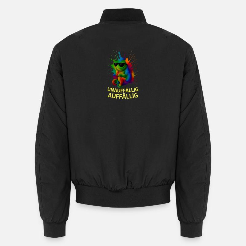 Rainbow chameleon with style Unisex Bomber Jacket