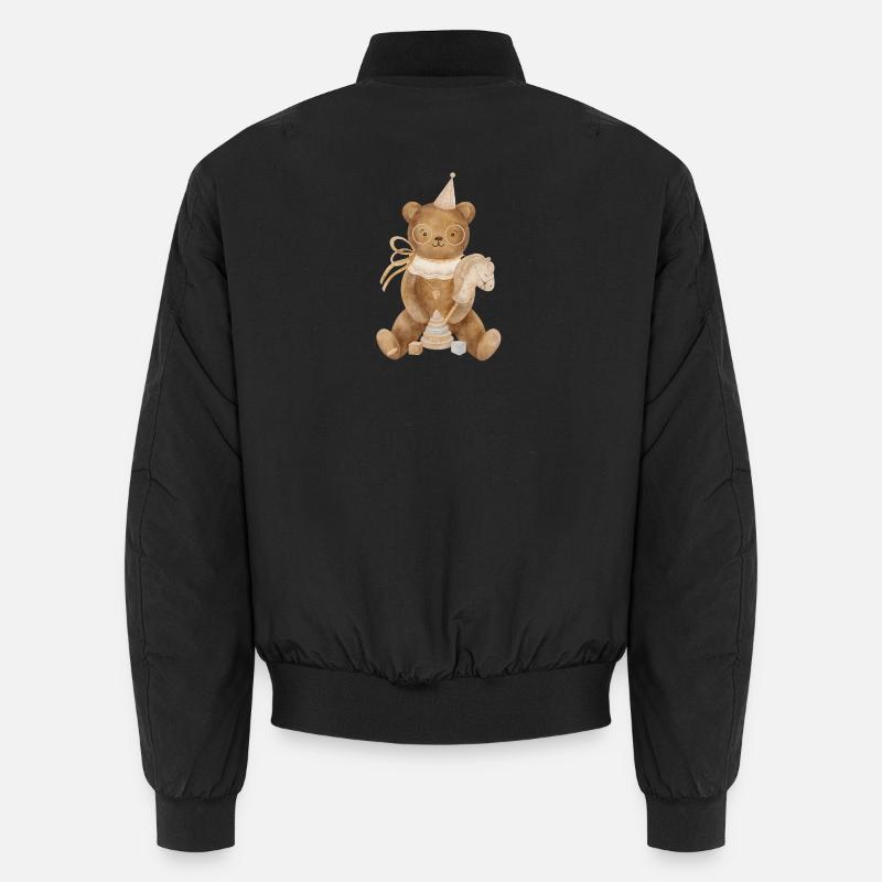 Teddybär Geburtstagsfeier Unisex Bomberjacke