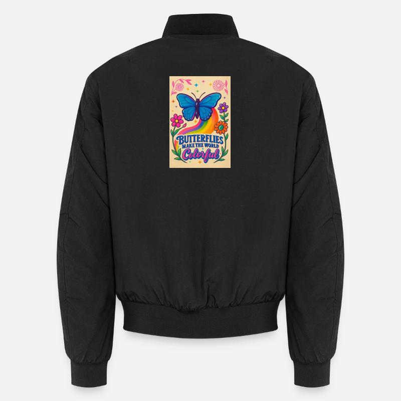Schmetterling Farbwelt Motiv Unisex Bomberjacke