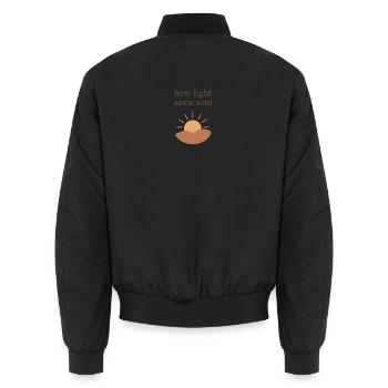 New light same soul - Unisex Bomberjacke - Schwarz - Hinten - AI Model Male 185 light (185cm)