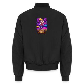 Décrochage universitaire - Bomber unisexe - noir - Dos - AI Model Male 185 light (185cm)