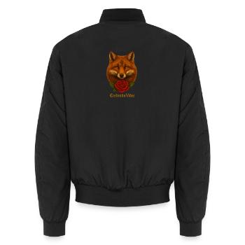 Renard à la rose - Credendo Vides - Bomber unisexe - noir - Dos - AI Model Male 185 light (185cm)