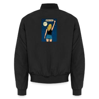 Moon Child – Héroïne parmi les étoiles - Bomber unisexe - noir - Dos - AI Model Male 185 light (185cm)