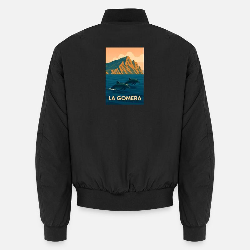 La Gomera Dolphins - Unisex Bomber Jacket - black