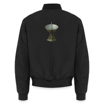 Antenne parabolique rétro motif vintage - Bomber unisexe - noir - Dos - AI Model Male 185 light (185cm)