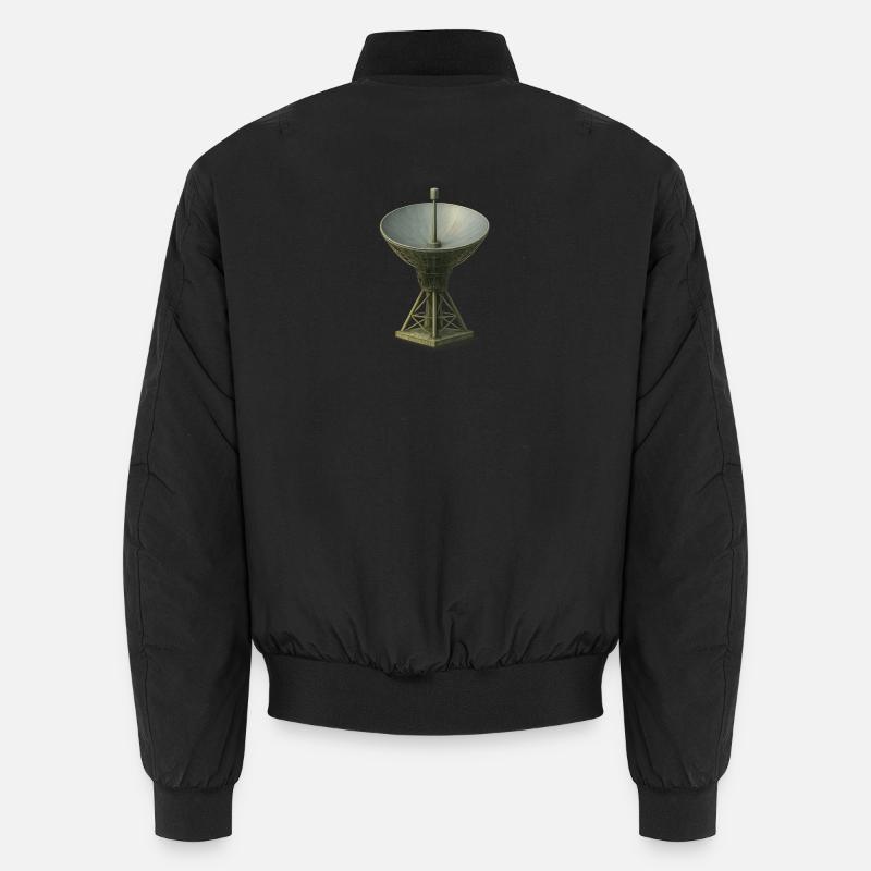 Retro Satellite Dish Vintage Motif Unisex Bomber Jacket
