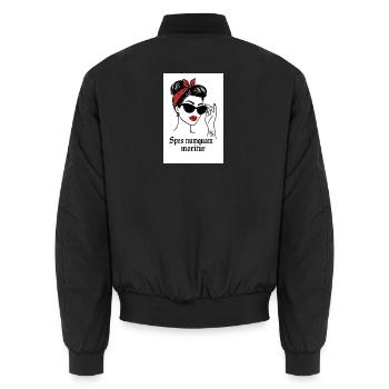 Rubina *Spes* - Unisex Bomber Jacket - black - Back - AI Model Male 185 light (185cm)