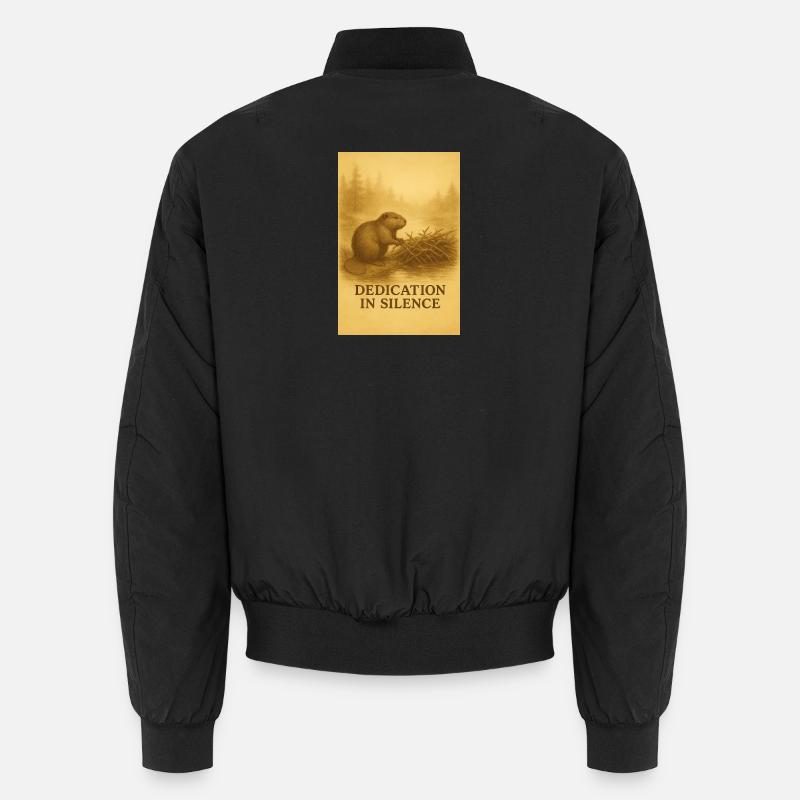 Biber-Hingabe in Stille - Unisex Bomberjacke - Schwarz