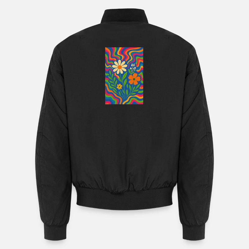 Fleurs PsyColor ArcEnCiel Bomber unisexe